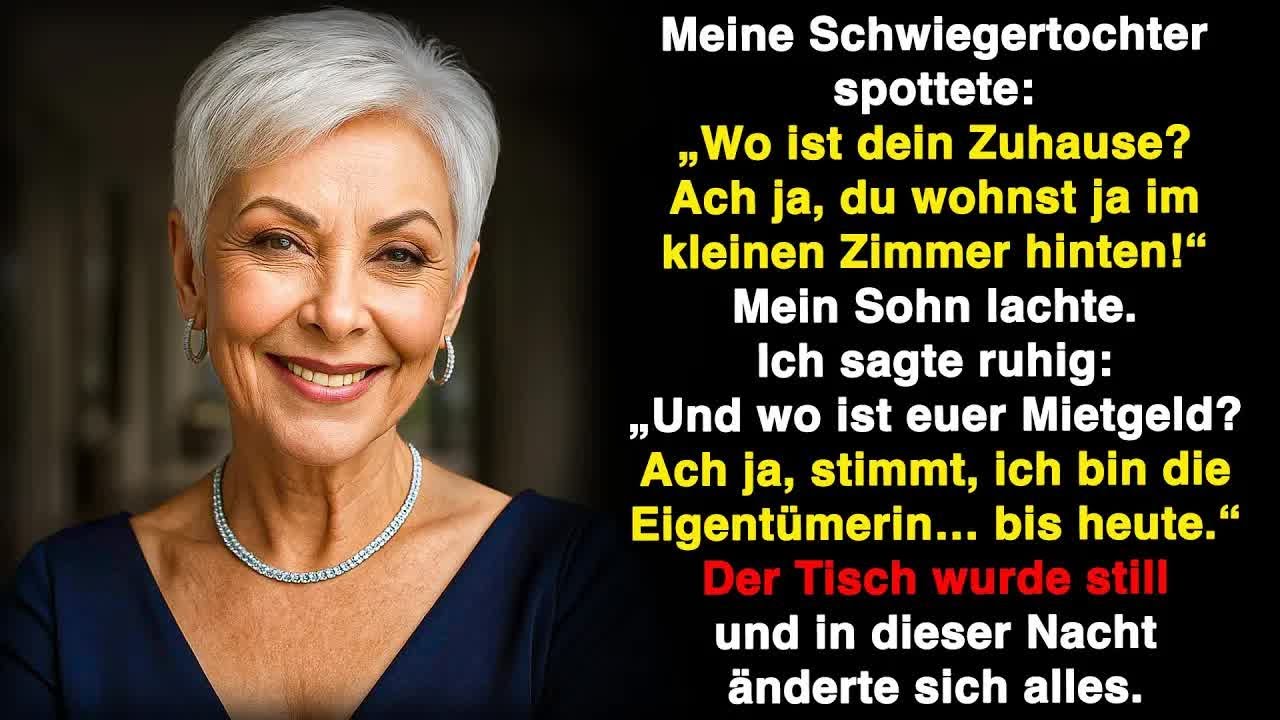 Meine Schwiegertochter： „Wo ist dein Haus？ Ach ja, du hast ja kein Zuhause!“ Mein Sohn lachte