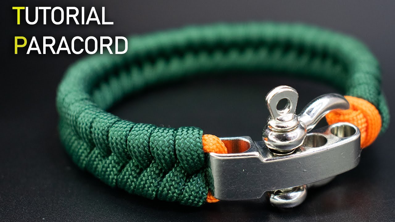 Pulsera paracord, nudo cola de pez con Grillete ajustable #paracord