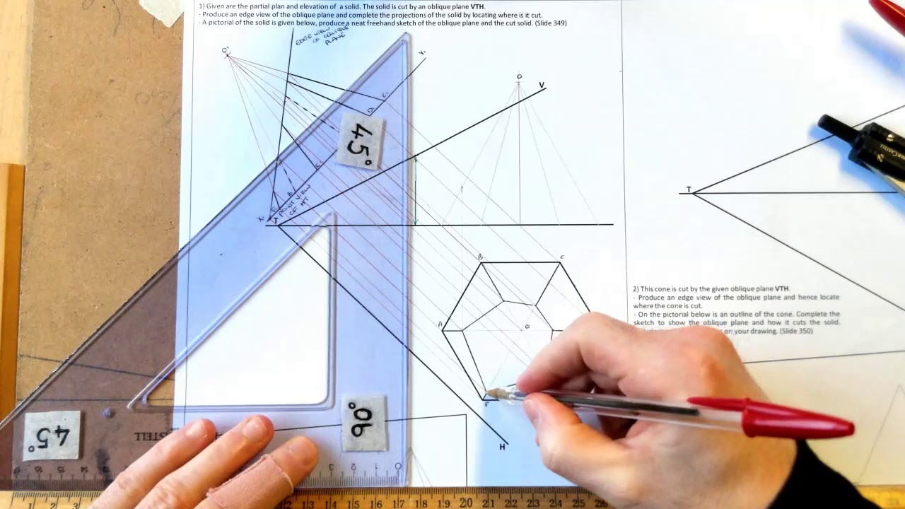 6th Yr DCG Oblique Plane Sheet 10 - Cut Solids