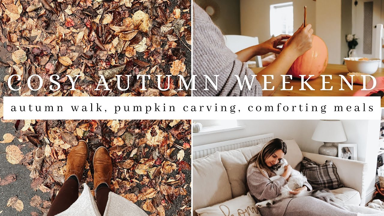 COSY AUTUMN WEEKEND | crispy village walk, pumpkin carving, comforting meals & a rainy afternoon
