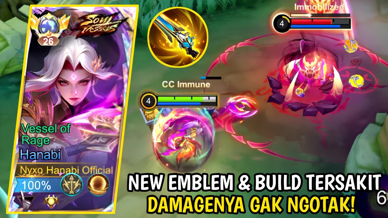 HANABI NEW EMBLEM & BUILD TERSAKIT 2026 - DAMAGENYA GAK NGOTAK! MLBB