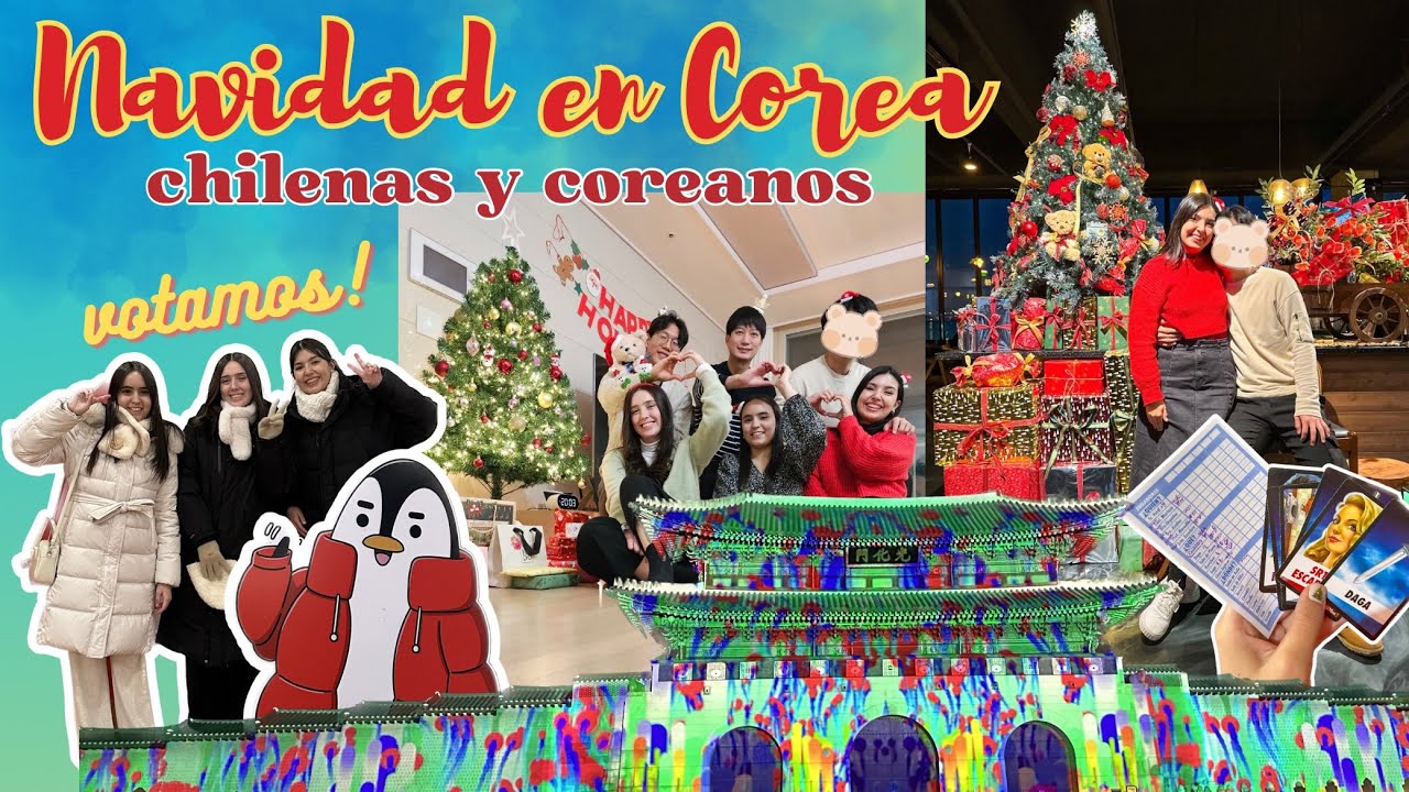 Chilenas con coreanos 🇨🇱🇰🇷 💕Celebramos la navidad en Corea!🎄🎅🏼