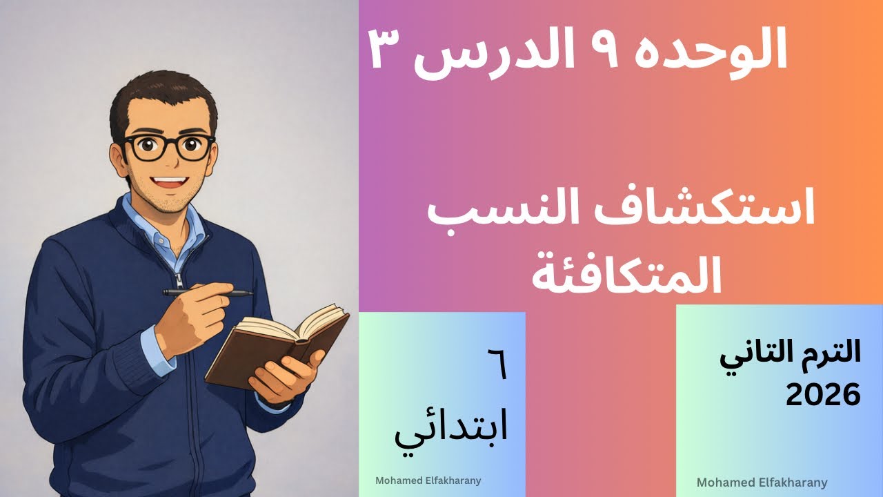 حل وشرح تمارين الدرس ٣ الصف السادس الابتدائي استكشاف النسب المتكافئة 