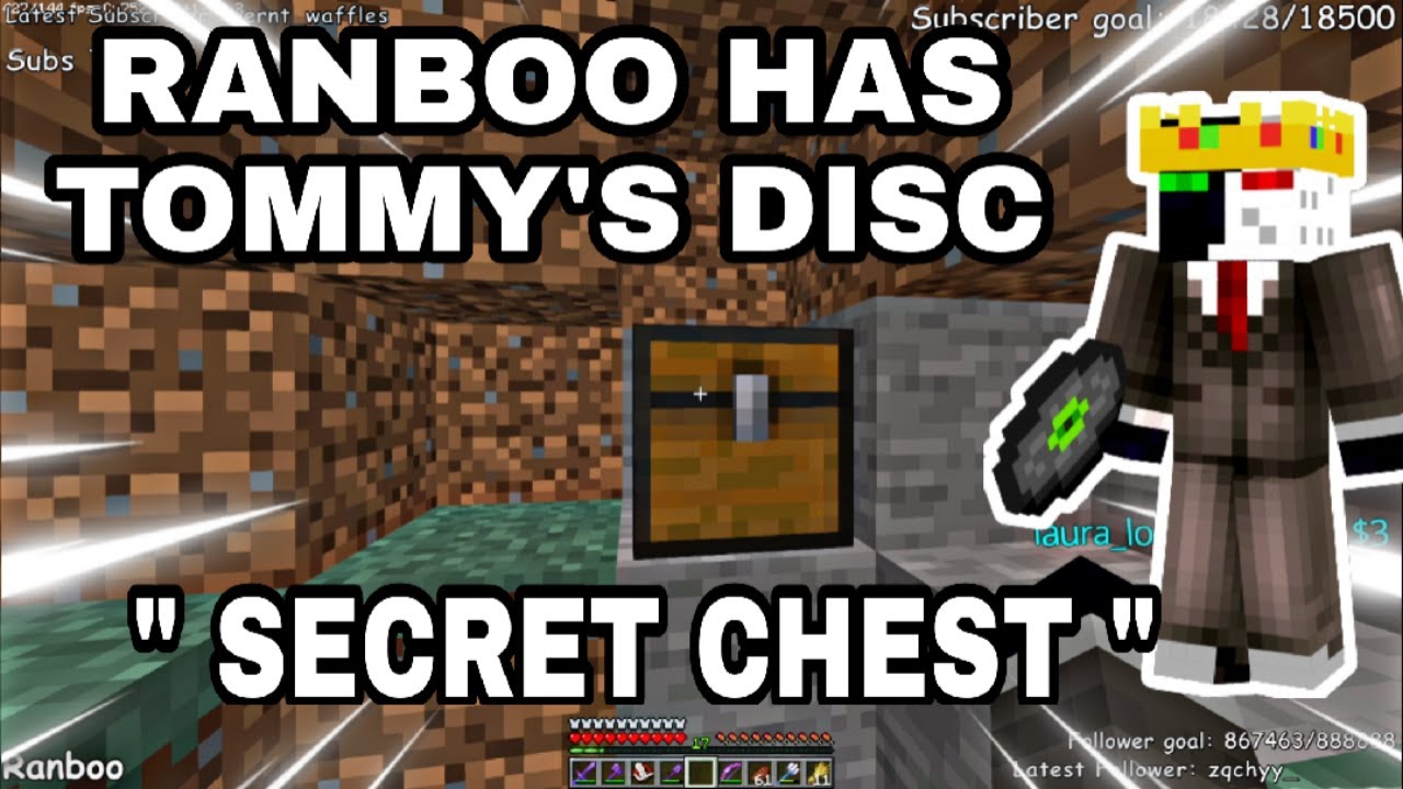 Ranboo Finds TommyInnit's DISC in a SECRET CHEST Dream SMP