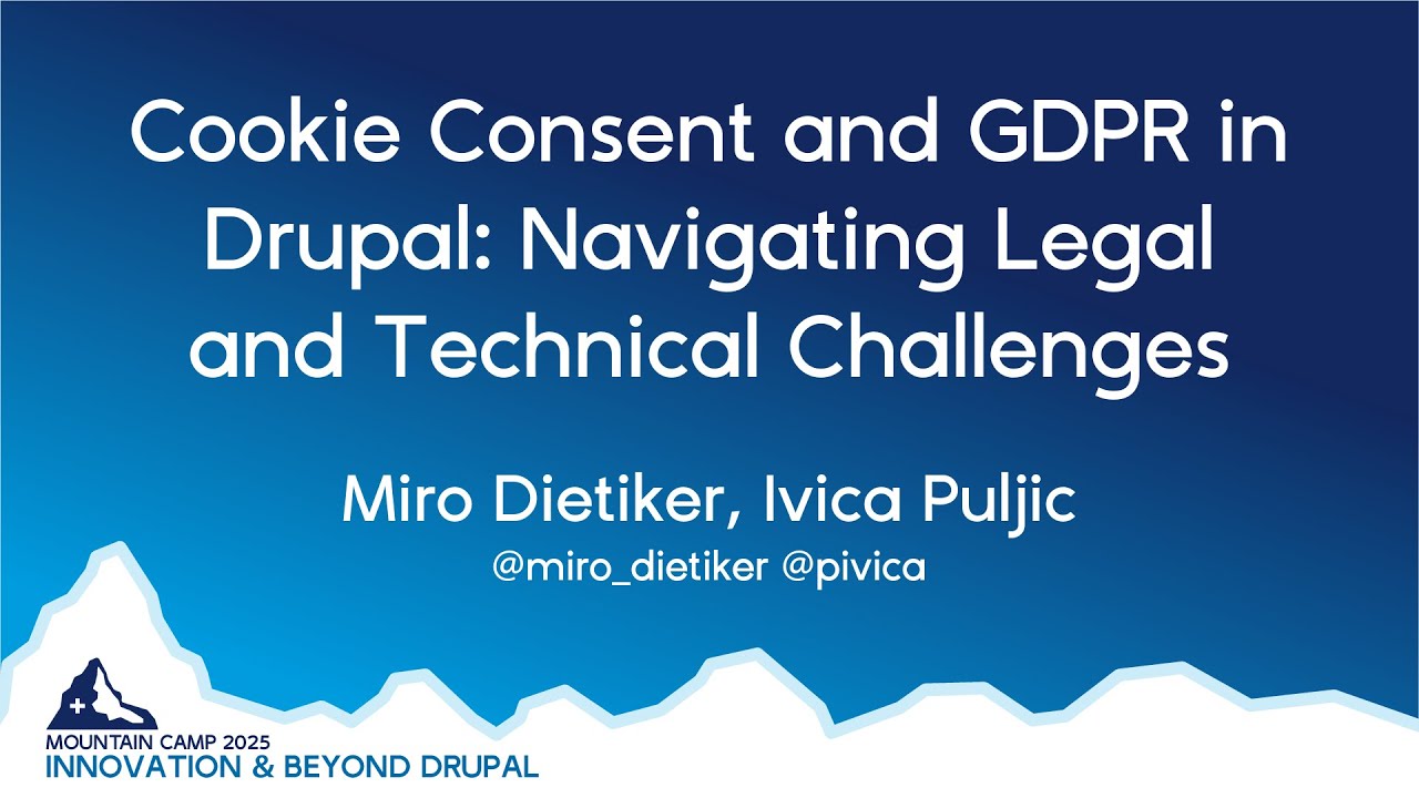10 b   Cookie Consent and GDPR in Drupal  Navigating Legal and Technical Challenges | YVWSNY