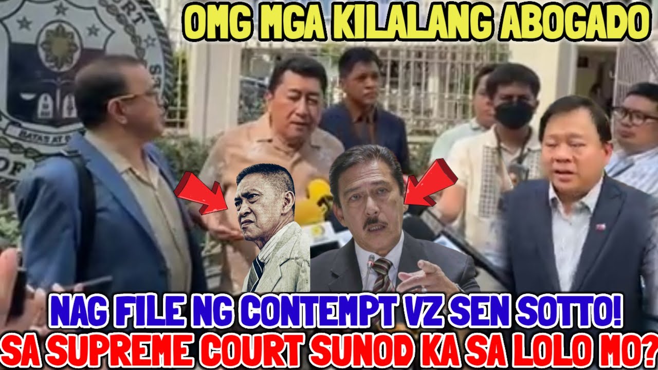 ITO MGA KILALANG ABOGAGO NAG FILE NG CONTEMPT VZ SEN SOTTO SA SUPREME COURT ATTY REPICIO DUMATING?
