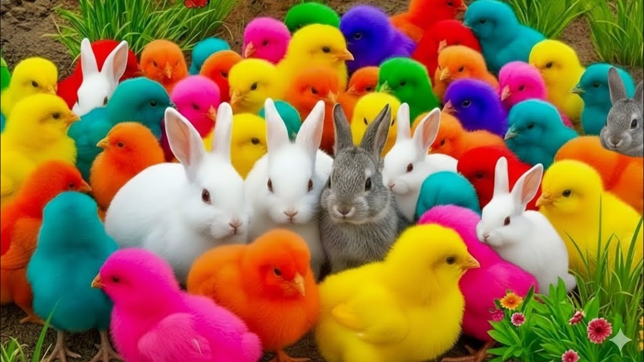 Tangkap Ayam Lucu, ayam warna warni, ayam rainbow, kelinci lucu, bebek lucu, ikan koi, Hewan Lucu
