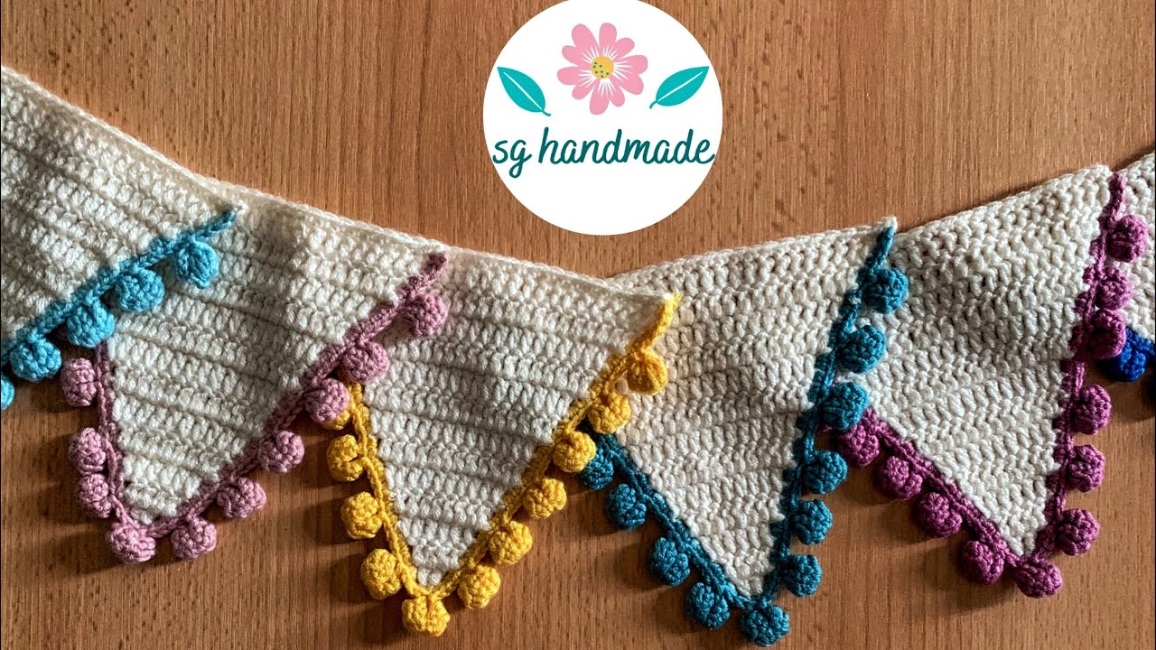 زينة رمضان كروشية ( مثلثات) سهلة للمبتدئين #crochet #كروشيه