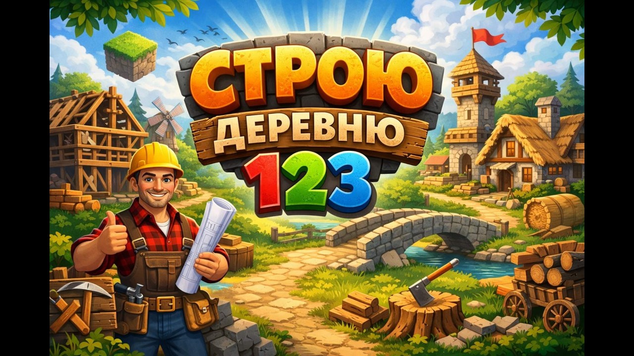 строю дервню 123 в майнкрафт