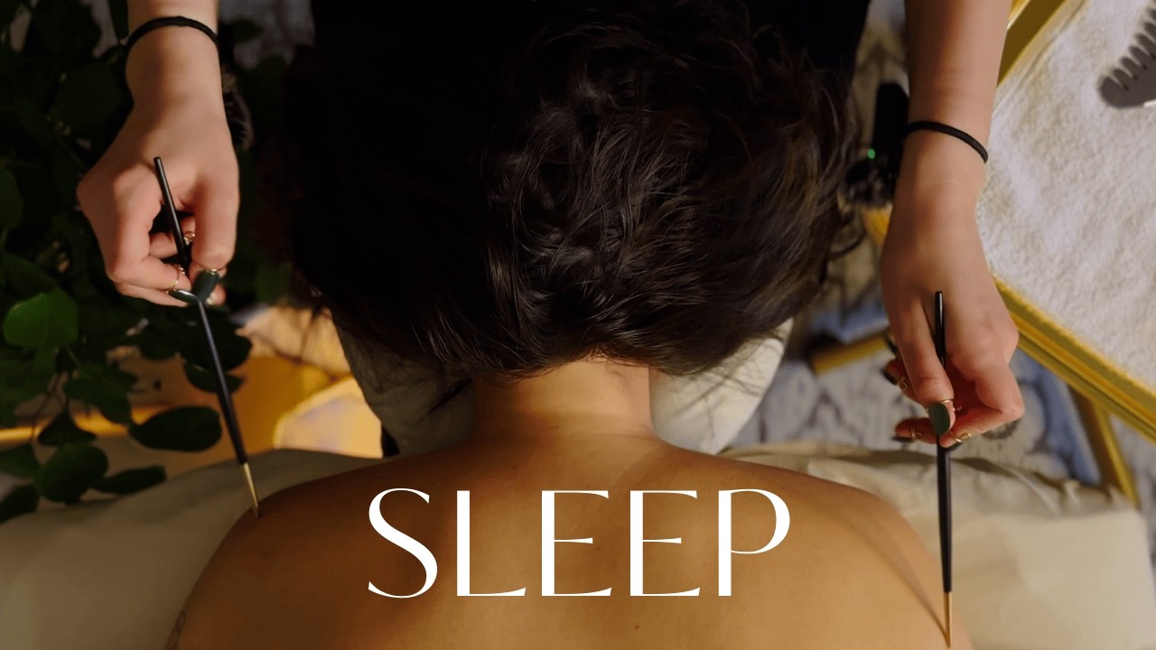 ASMR Hair Brushing and Back Scratch Session Made Her Fall Asleep 😴 [No Talking]