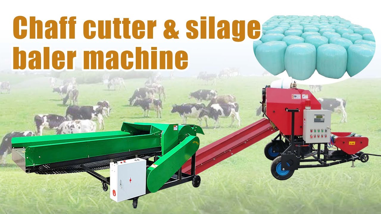 2023 Hot Silage Round Baler and Chaff Cutter -  Full Automatic Baling and Wrapping Machine #silage