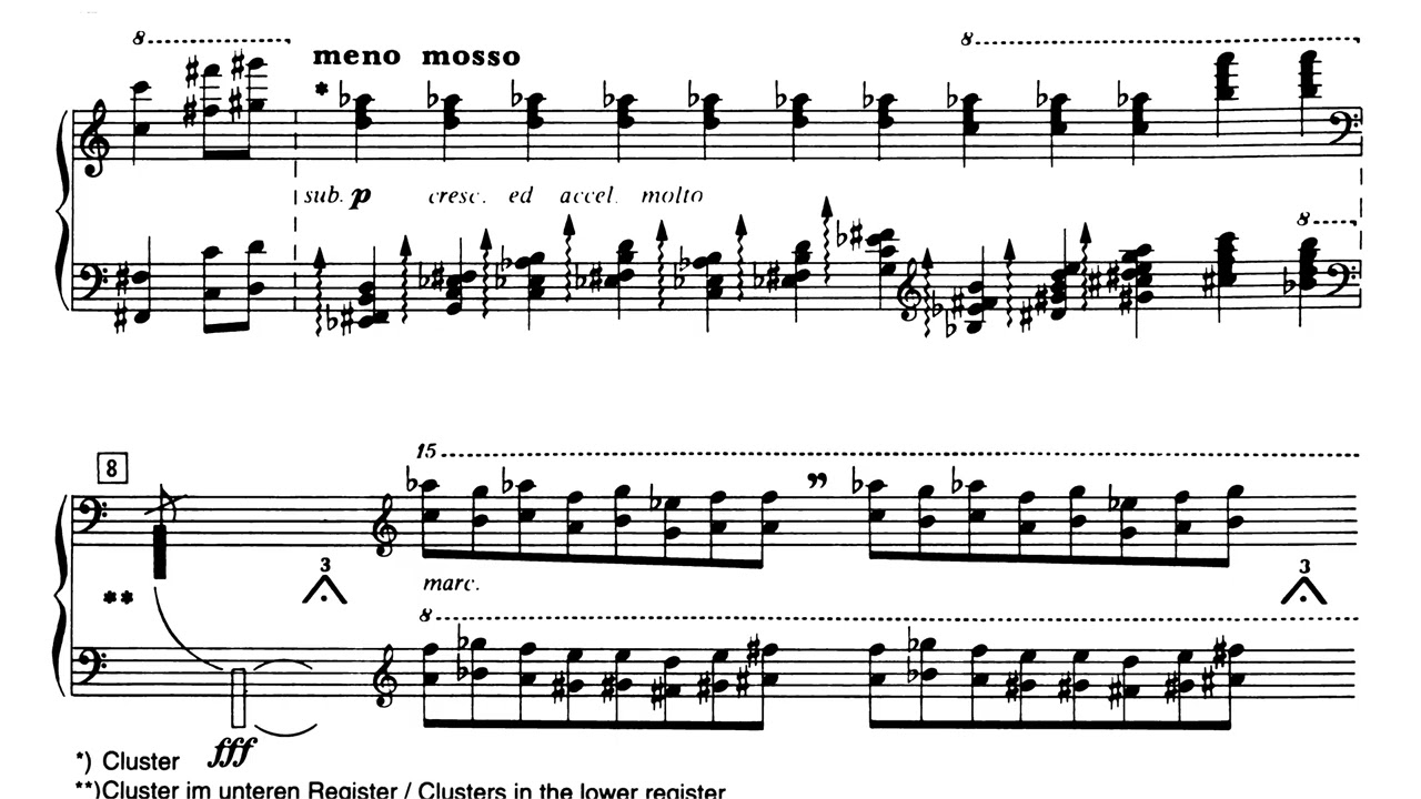 [Pēteris Vasks] Eine kleine Nachtmusik for Piano (Score-Video)