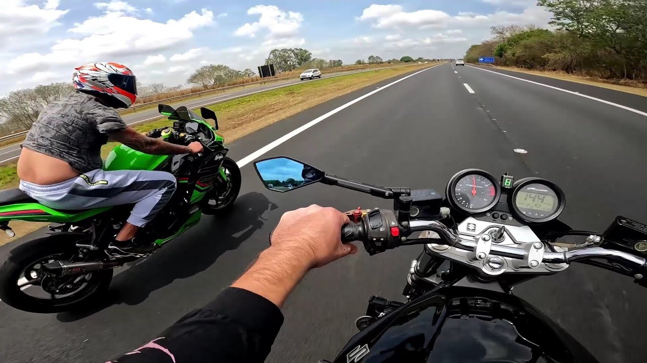BANDIT 650N X NINJA ZX4R X COMET GTR 650 - ENROLANDO O CABO!