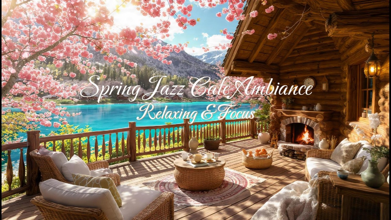 Spring Jazz Cafe Ambience ☕ Smooth Jazz Background Music for Relaxing & Focus