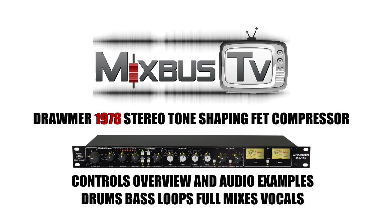 Drawmer 1978 Stereo FET Compressor Overview & Audio Examples Drums Bass Mix Loops Vocals