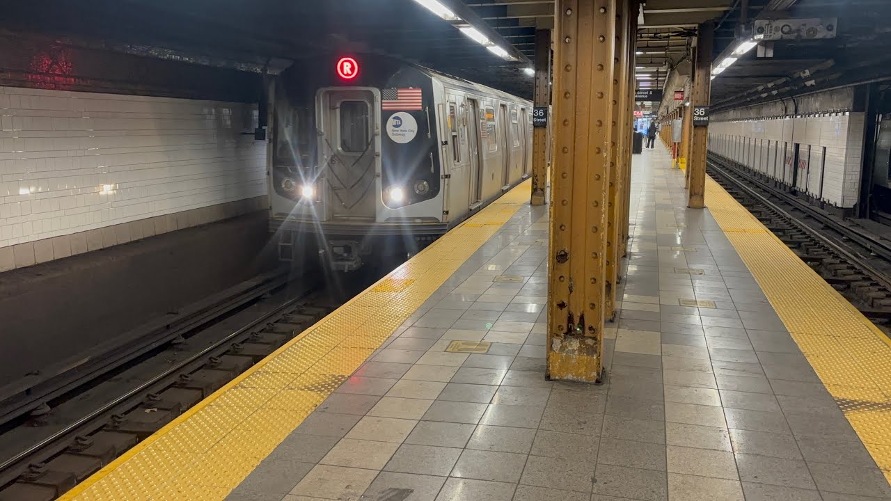 BMT 4th Avenue Line: (D)(N) Express & (R)(W) Local trains at 36th Street (Part 2