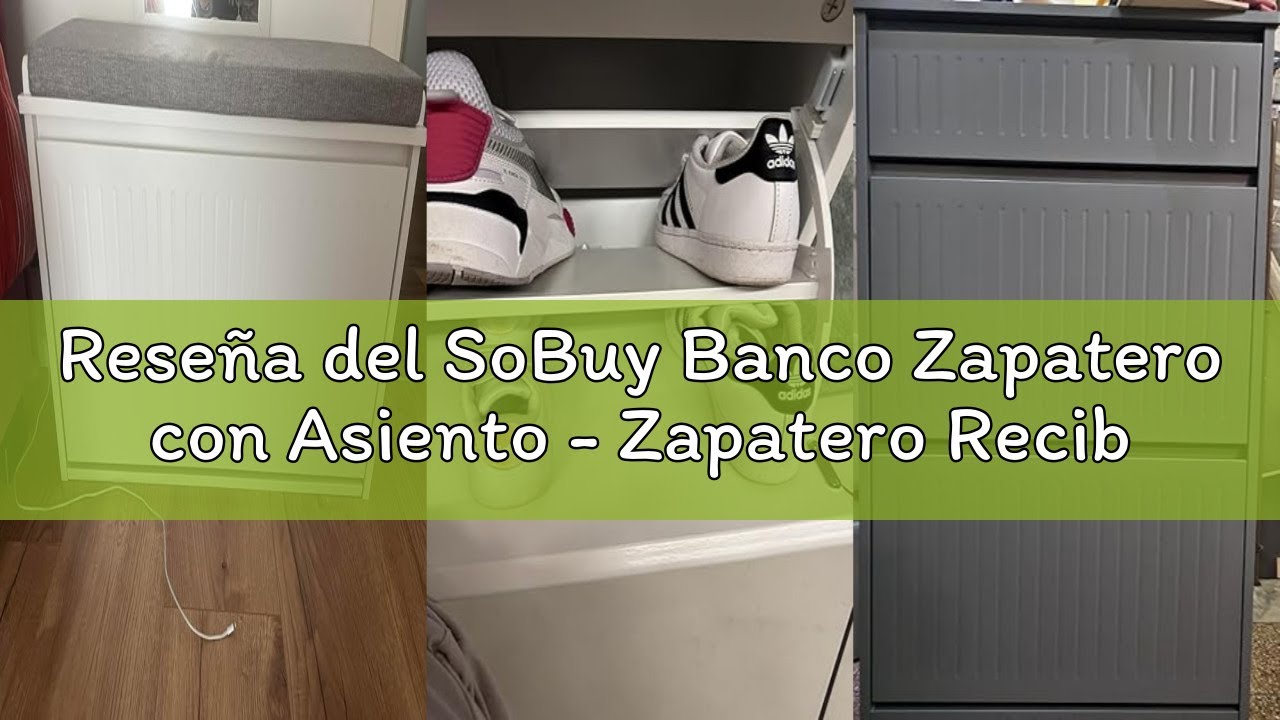 Reseña del SoBuy Banco Zapatero con Asiento - Zapatero Recibidor para Entrada y Recibidor, Almacenaj