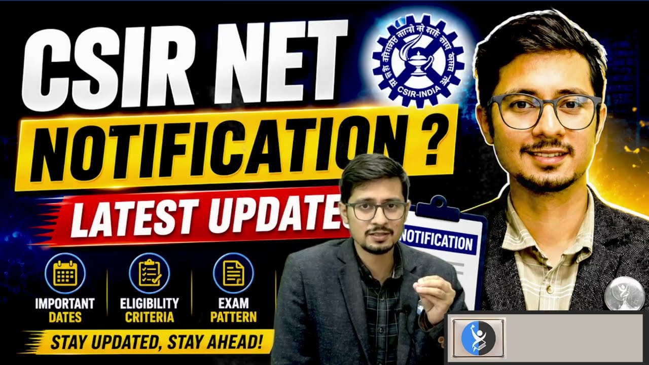 CSIR NET exam  notification , latest update !!