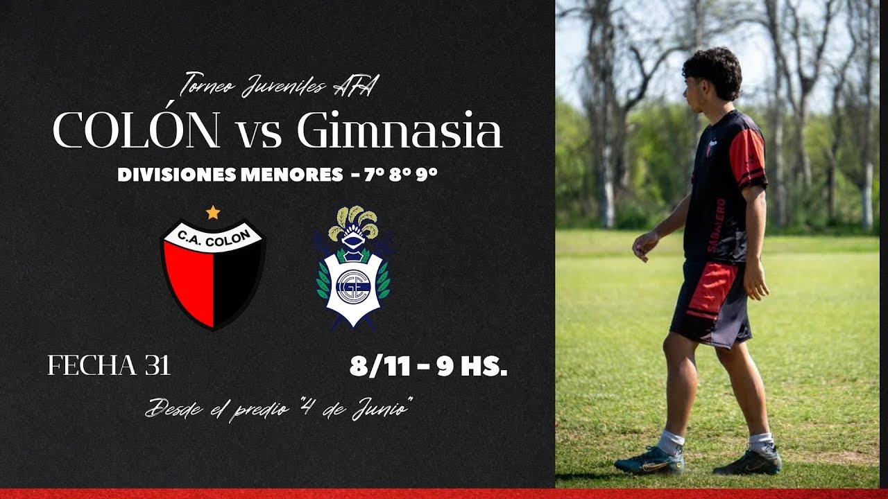 🔴⚫ Col&oacute;n vs Gimnasia | Juveniles AFA 2025 (menores)
