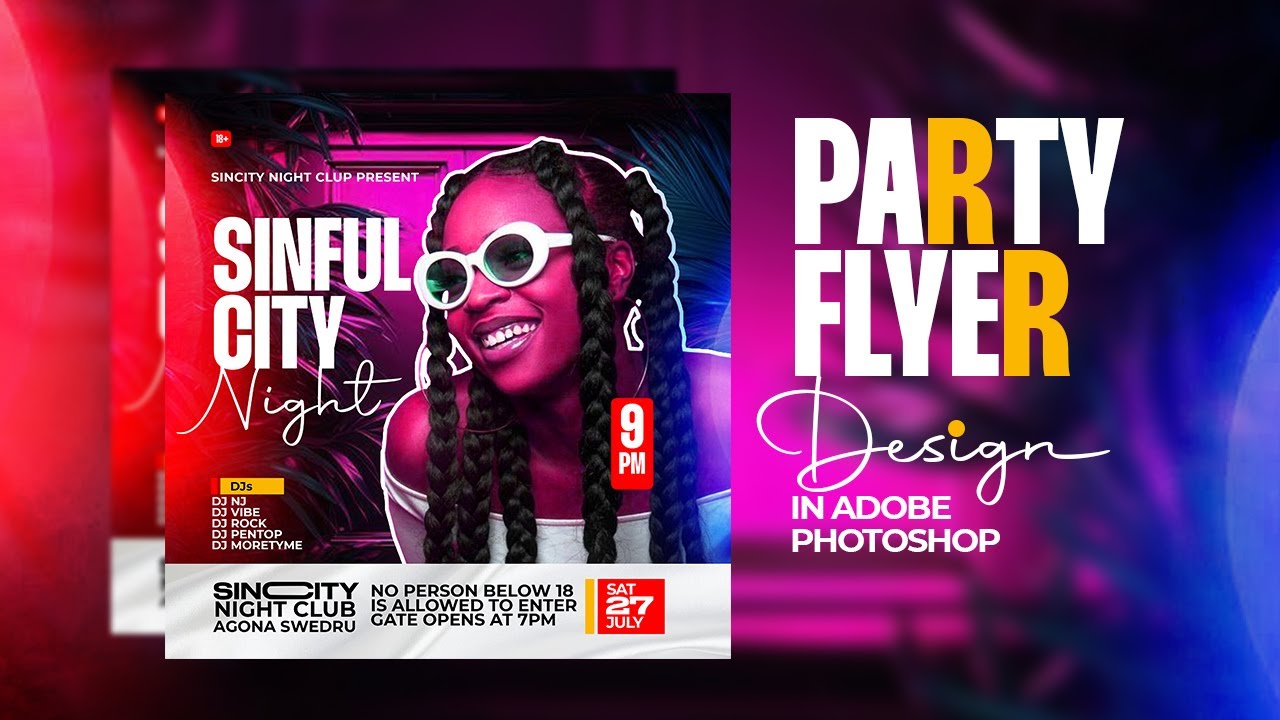 How to Design a&nbsp;Night Club Party Flyer&nbsp;in&nbsp;Minutes! | Photoshop Tutorial
