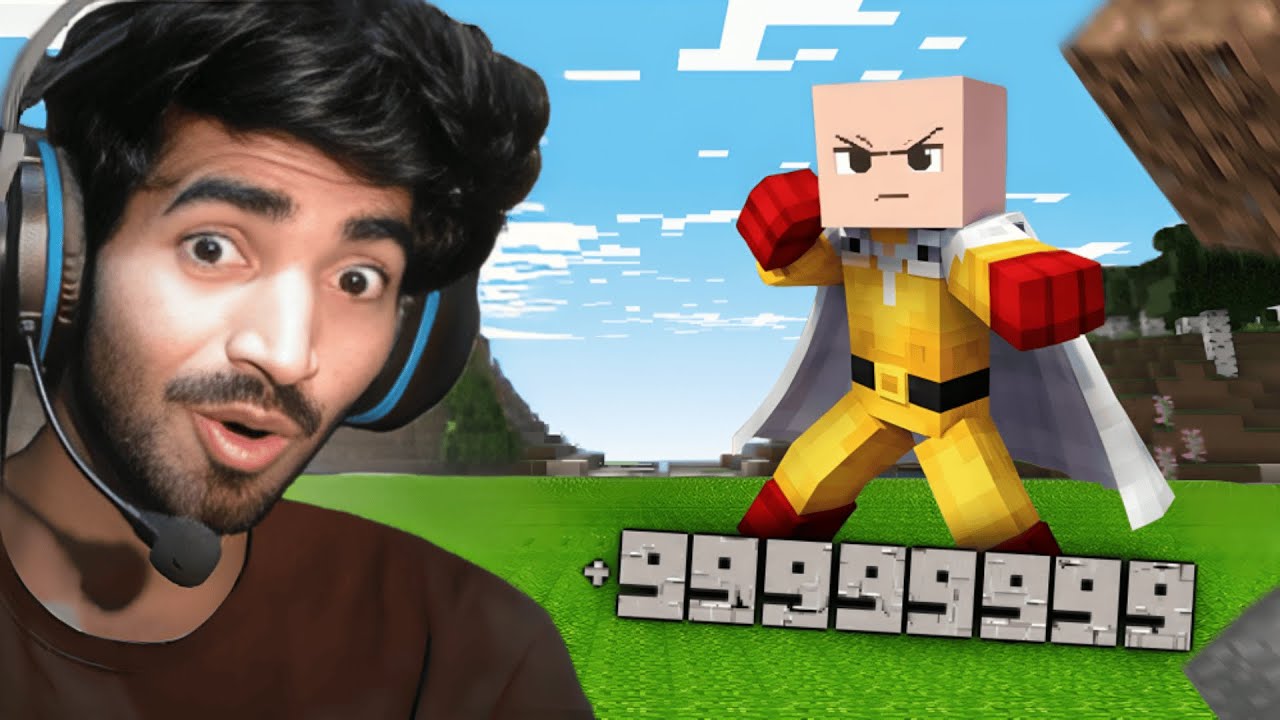 MINECRAFT MEIN TABAHI 😧🔥 #minecraft #mods #onepunchman