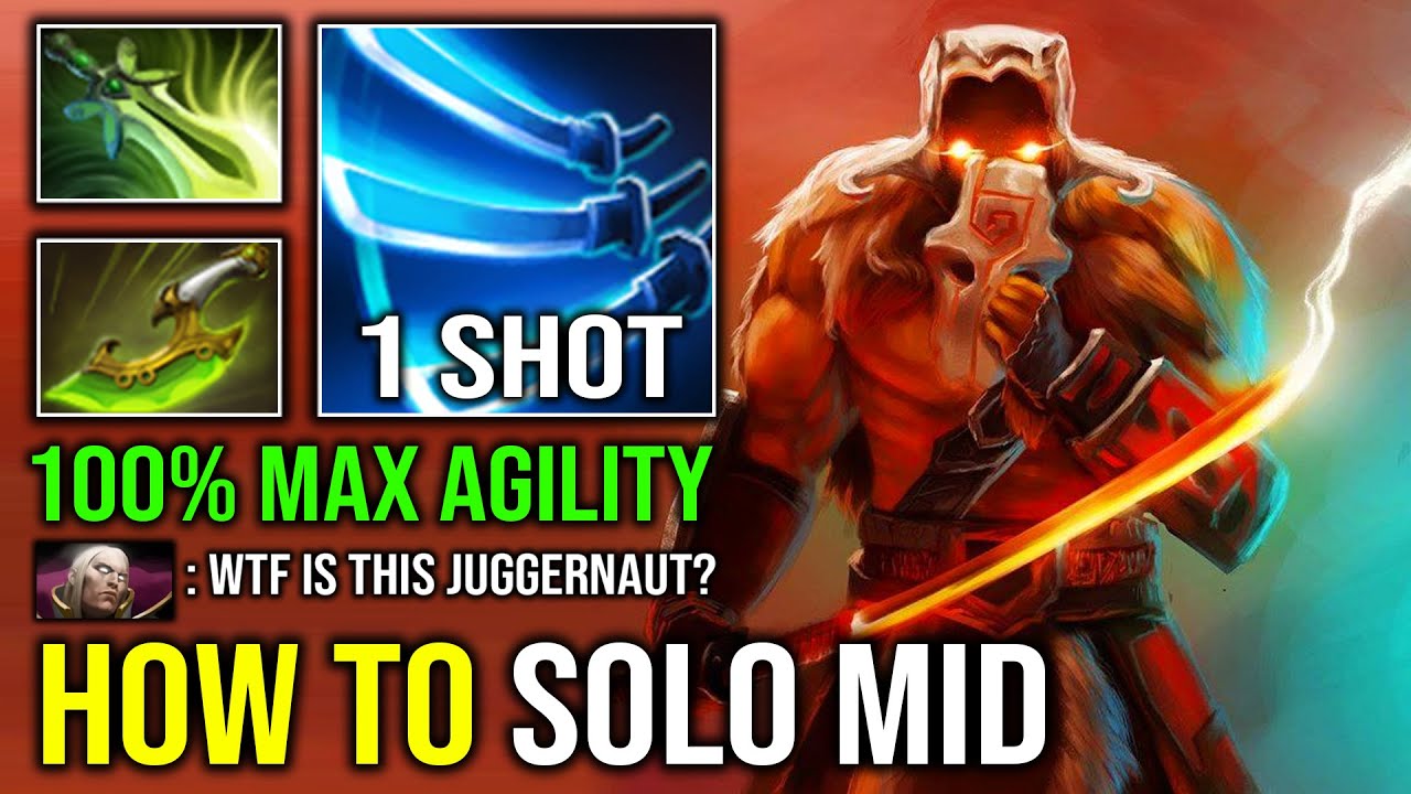 How to Solo Mid Juggernaut Against Invoker 100% Max Agility Speed Unlimited Crit Blade Dance Dota 2
