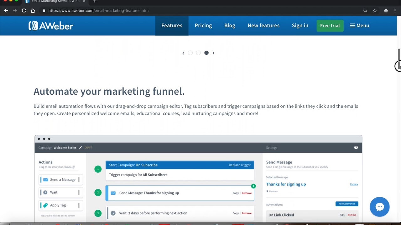 Aweber Features