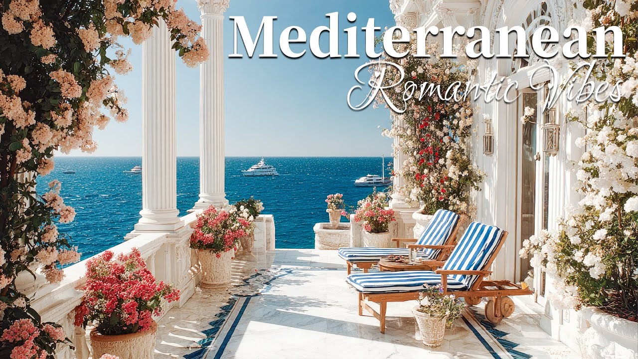 Chill Mediterranean Music 🏡🌊 Relaxing Italian Music &  Mediterranean Coast Views 🌊🎶