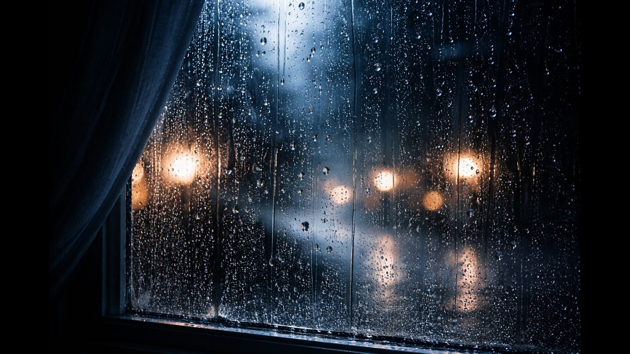 Gentle Rain Sounds at Night 🌧️ Calm Ambience for Sleep, Relax & Focus