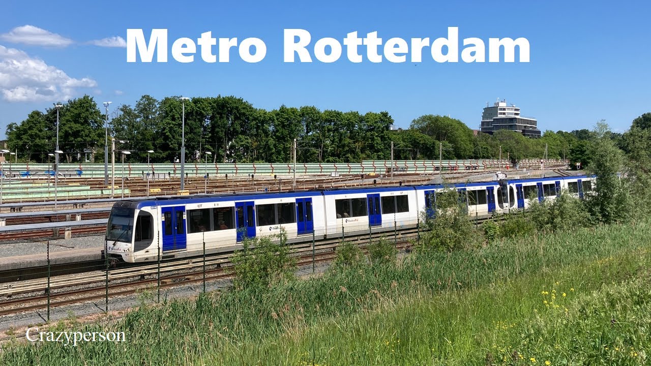 Metro Rotterdam bij RET remise 's-Gravenweg - 15 mei 2025 (4K)