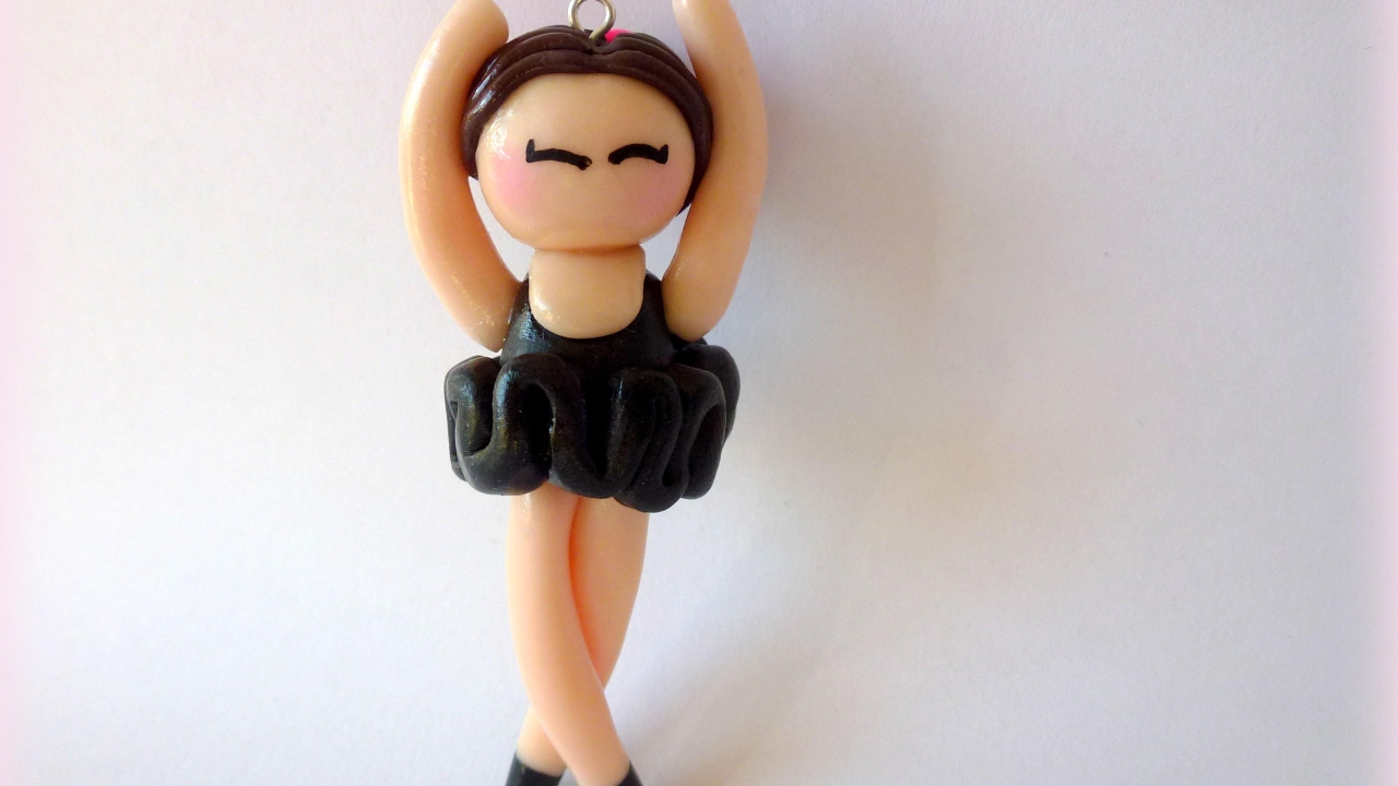 Tuto. Fimo Danseuse classique tutu noir / Polymer Clay Tutorial