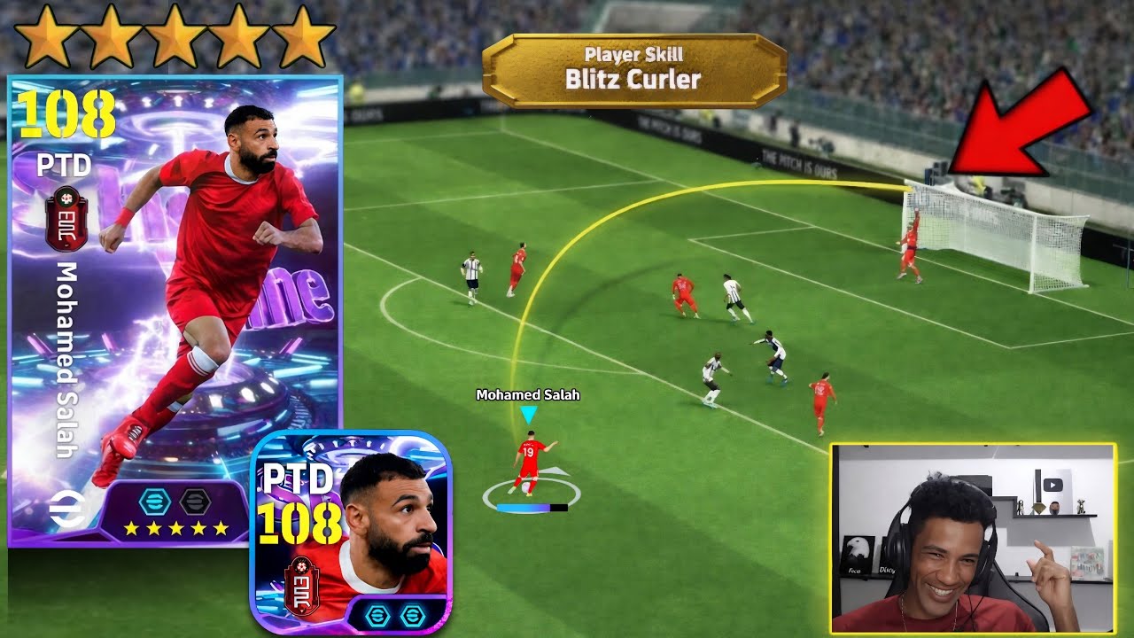 Salah Blitz curler HUMILHOU ate TOP RANKING no eFootball 2026 Mobile