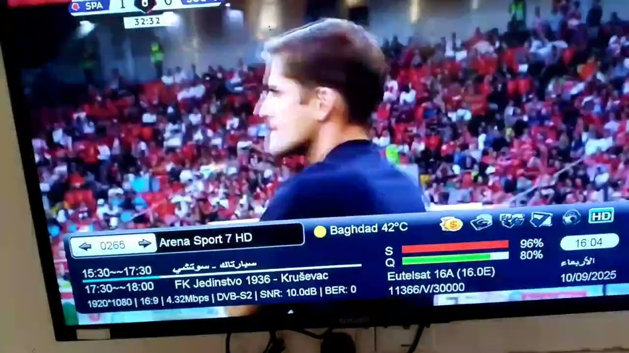 استعراض القمر الصناعي يوتلسات 16 الباقه الرياضية 