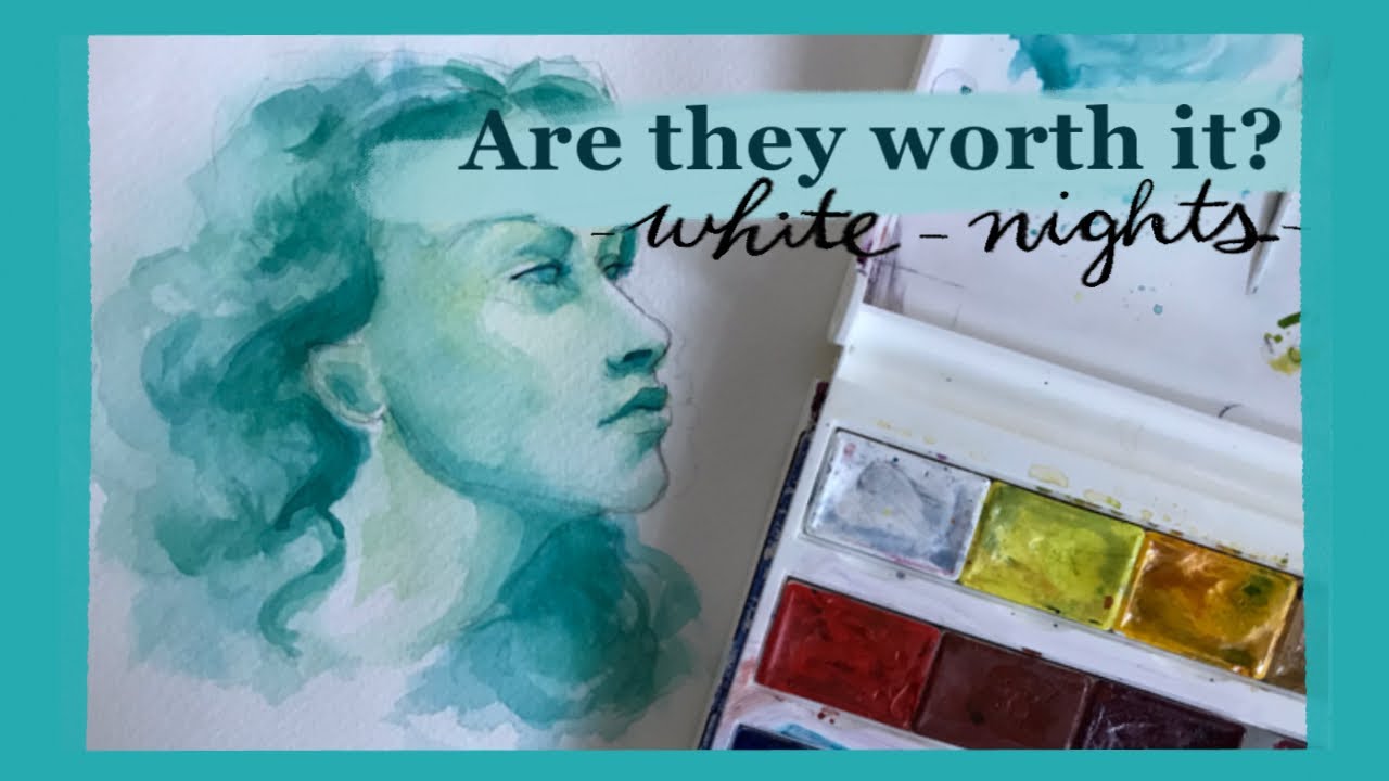 BEST VALUE WATERCOLORS? White Nights 36 Color Review + paint with me