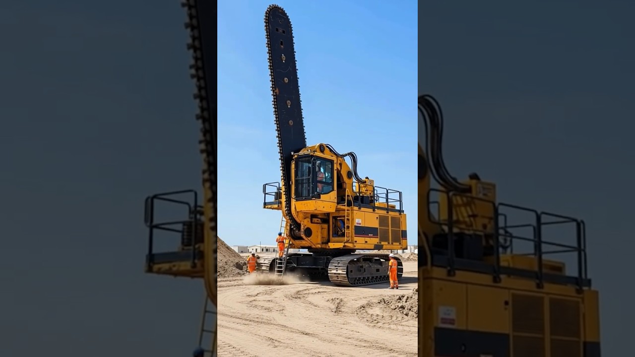 Watch This Giant Excavator’s Massive Trench Blade in Action! 🤯⚙️