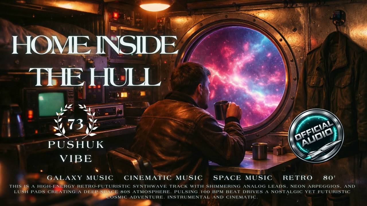 PushukVibe - Home Inside the Hull (Official Audio) #RetroFuturistic #80sSciFi #DarkSynth #SpaceMusic