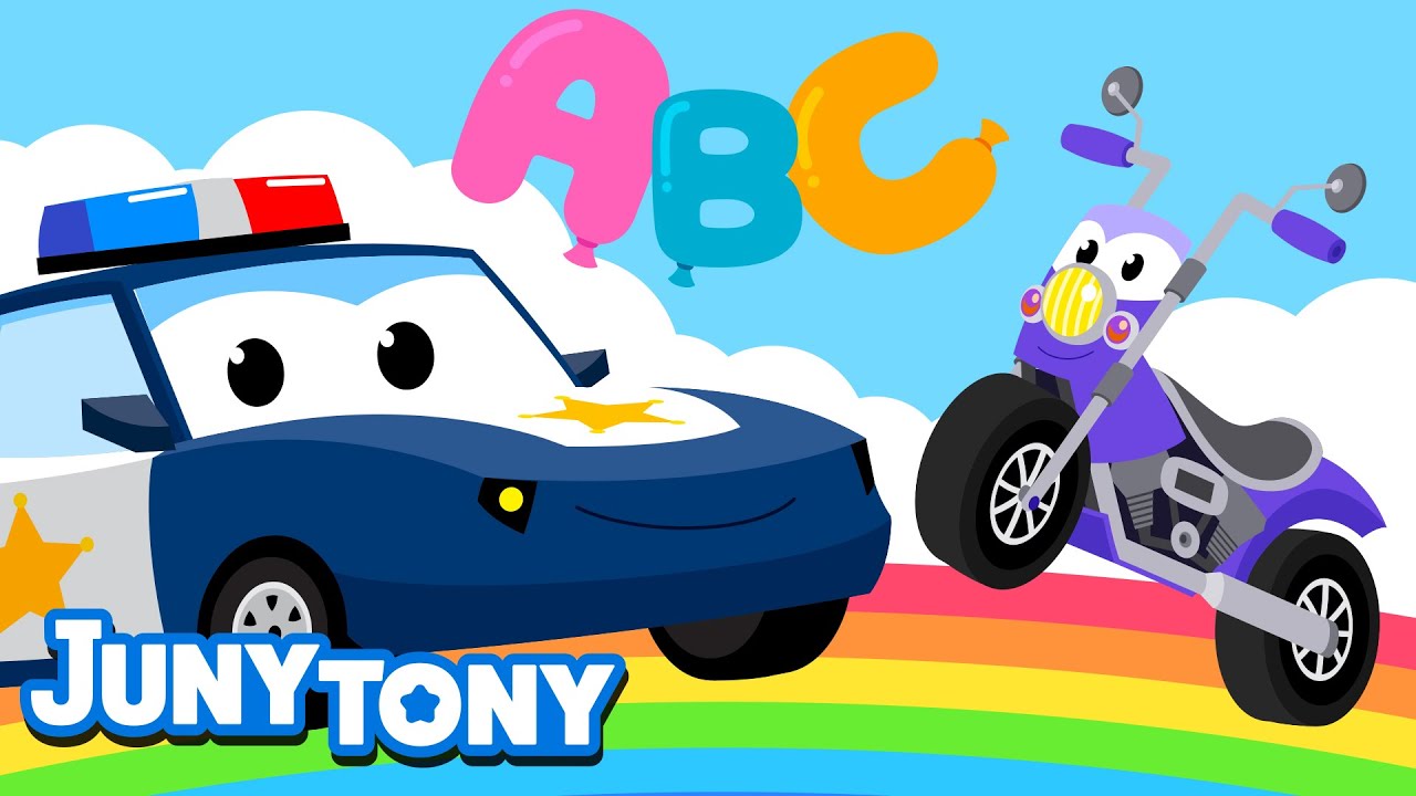 Vehicles ABC | Learn Alphabet with Cars | Vehicle Songs for Kids | JunyTony
