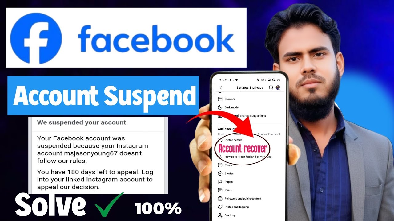 Facebook account suspended 180 days | facebook account suspend ho gaya hai recover kaise kare
