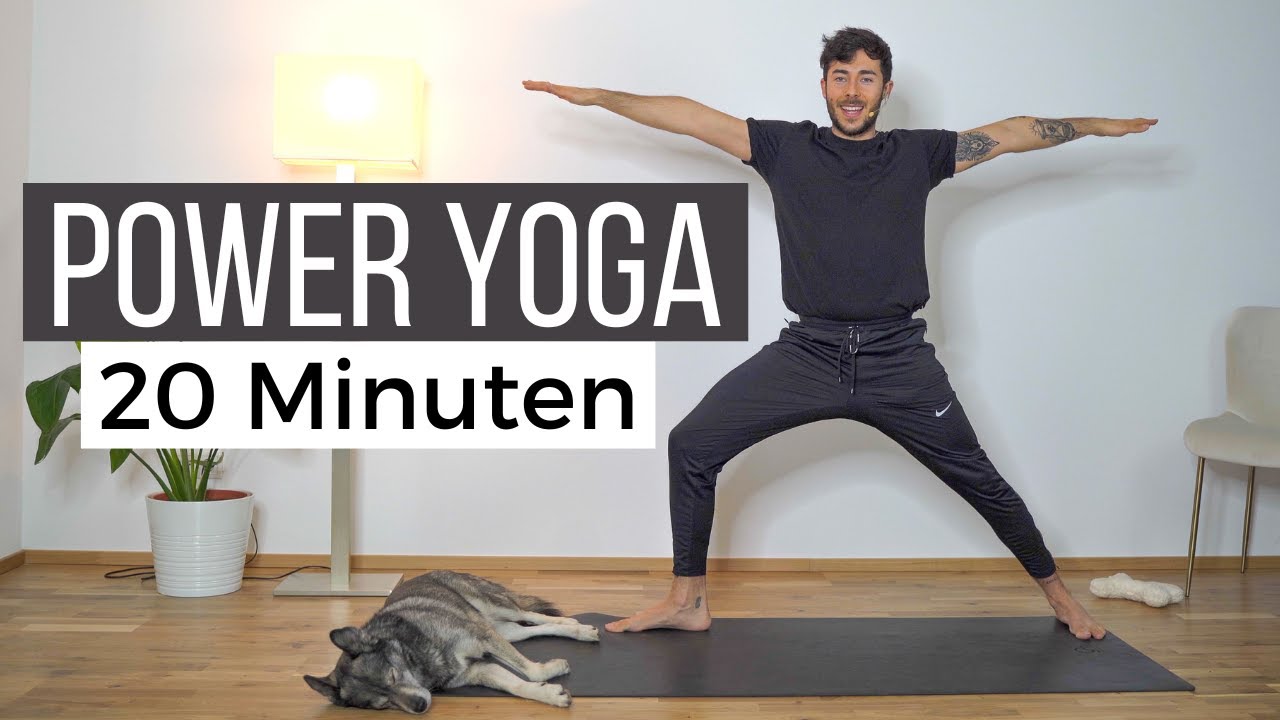 20 MINUTEN POWER YOGA - Übungen für mehr Kraft & starke Muskeln (auf Deutsch)