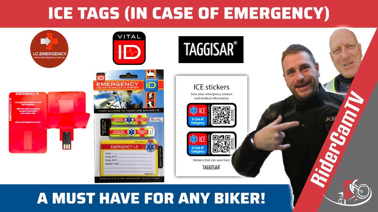 ICE TAGS | In Case of Emergency | For Bikers   A Must Have!