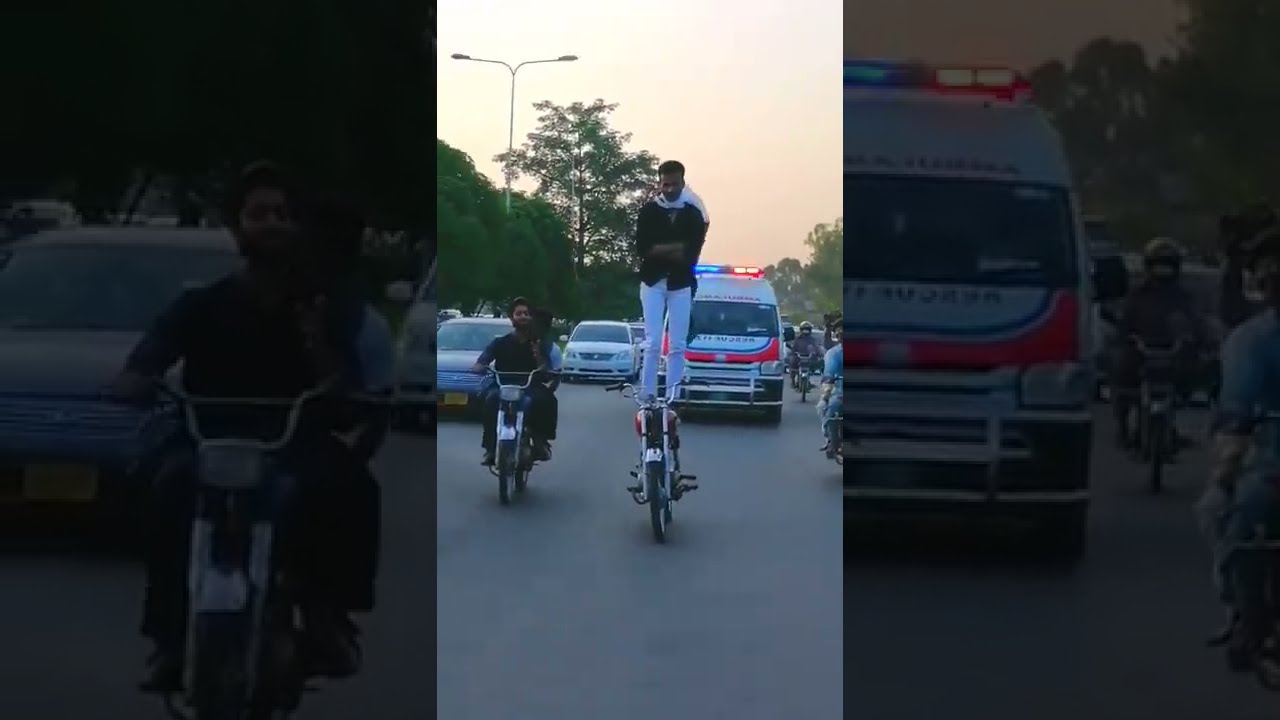 Dangerous! One wheeling Stunt || infront of Ambulance || See Reaction