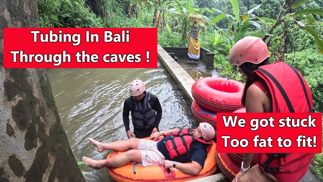Tubing in Bali through the caves