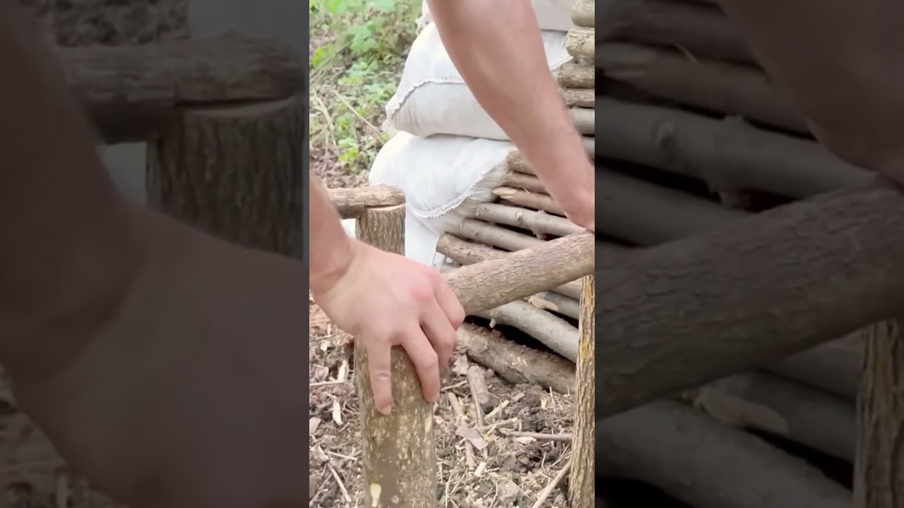 ASMR Building Bushcraft Shelter Alone in the Forest - Survival Bushcraft.