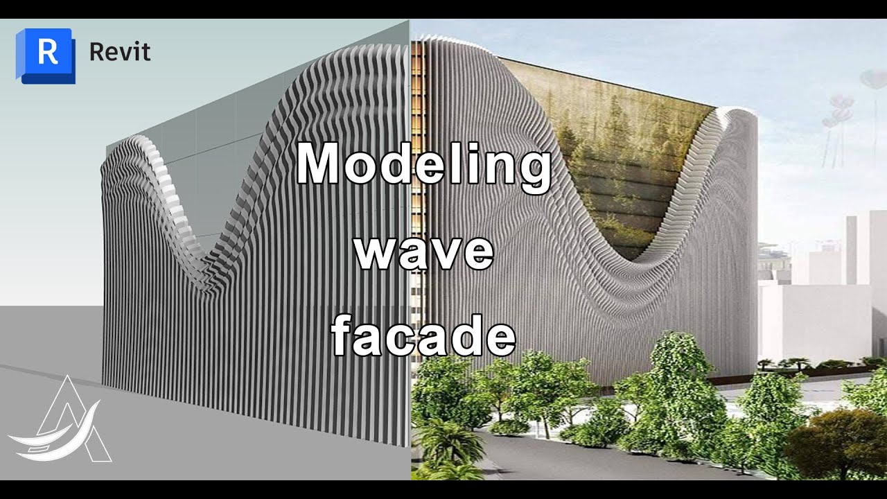 Modeling wave facade using Revit massing
