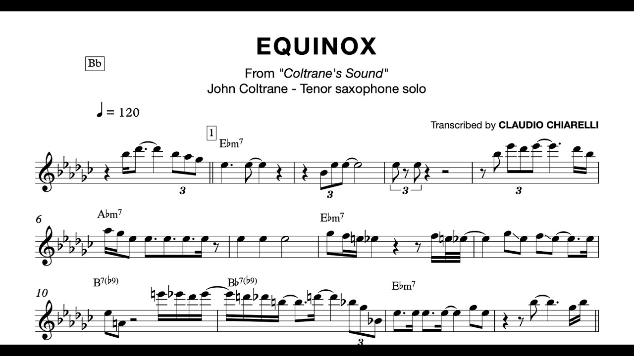 Equinox - John Coltrane solo