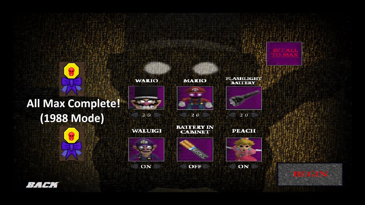 Five Nights at Wario's: Origins - I beat All Max Mode! (1988 Mode)