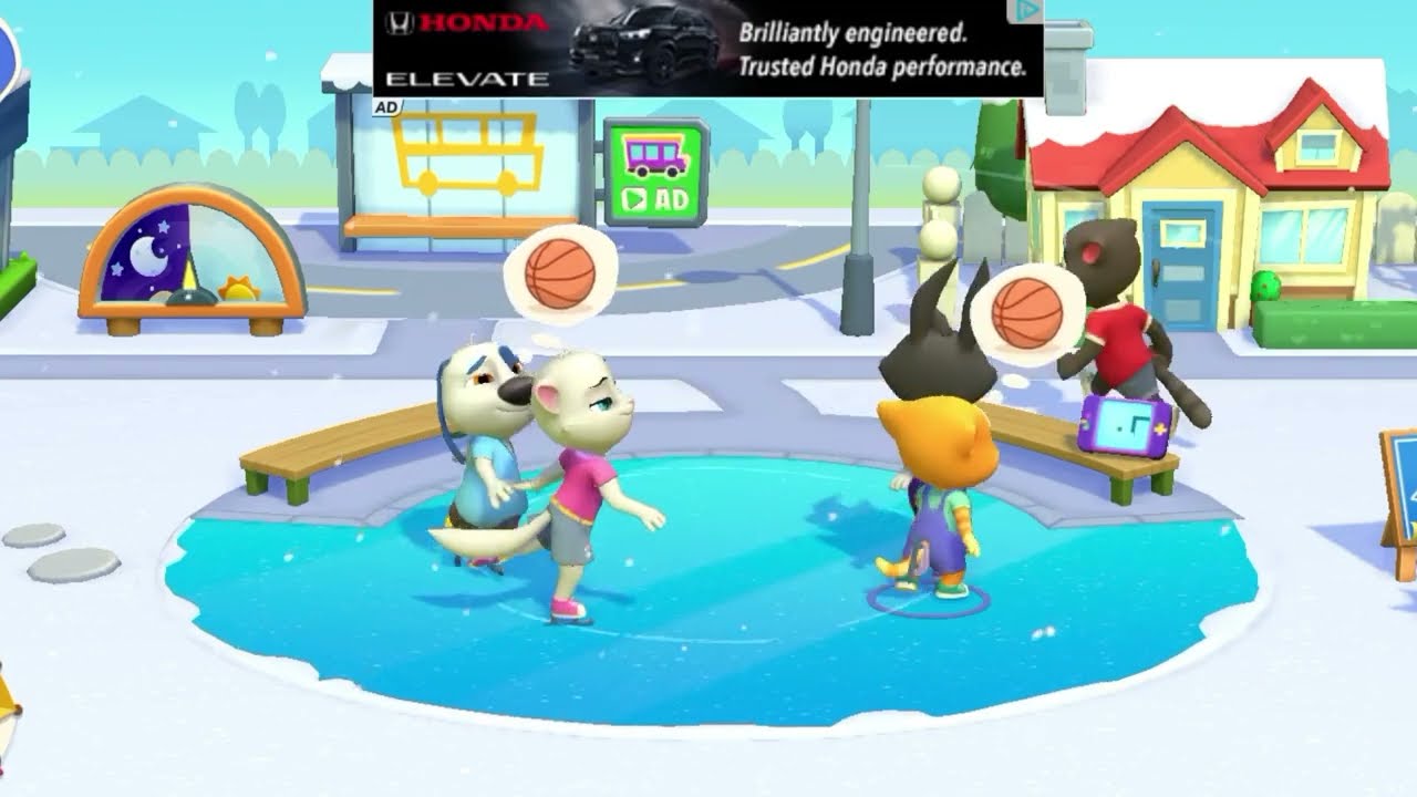 All characters skating wow, new fun 😂, my Talking friends 2||  friend 2 ||