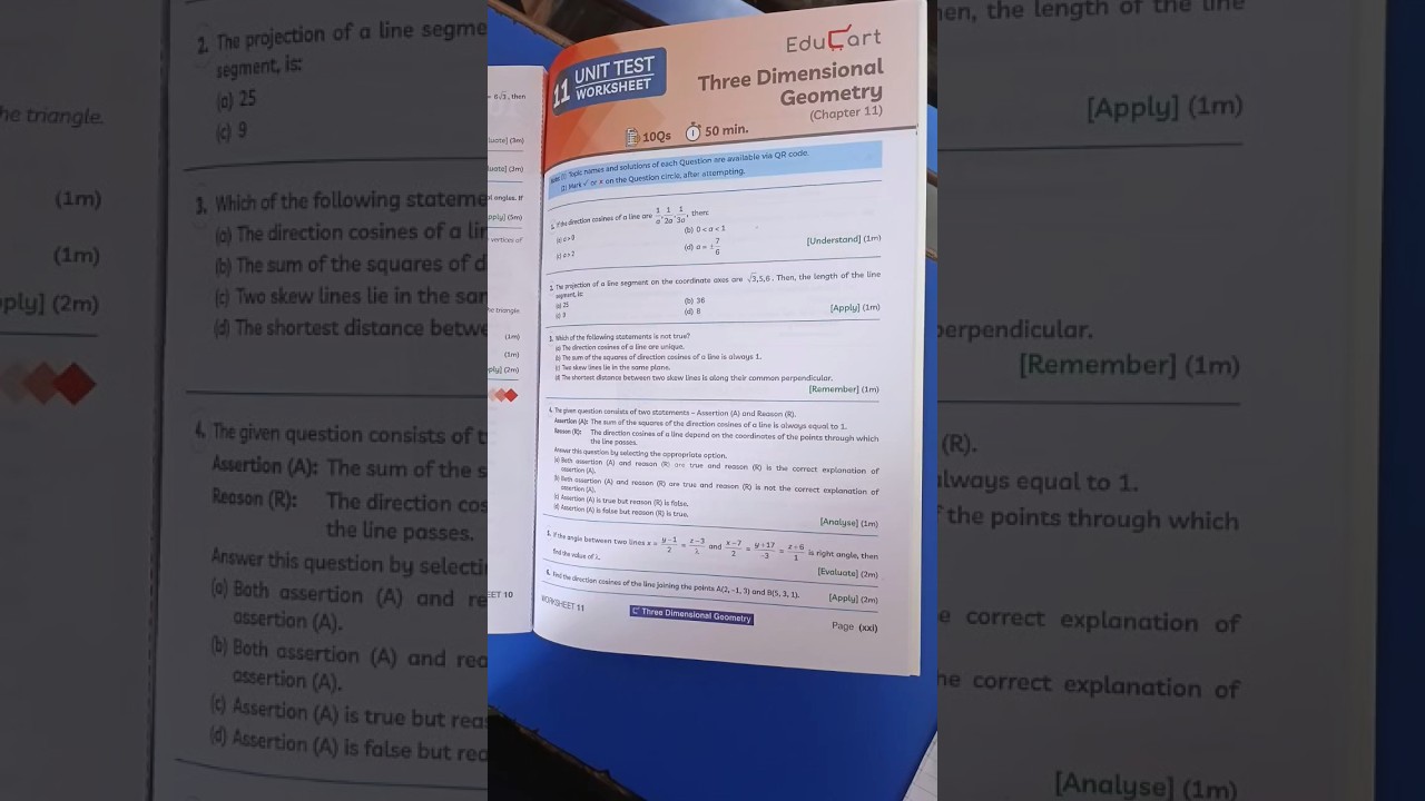 Class 12 Maths 3D Geometry Most Important Questions 2026 🔥 | CBSE Boards 2026 तैयारी |   #shortsfeed