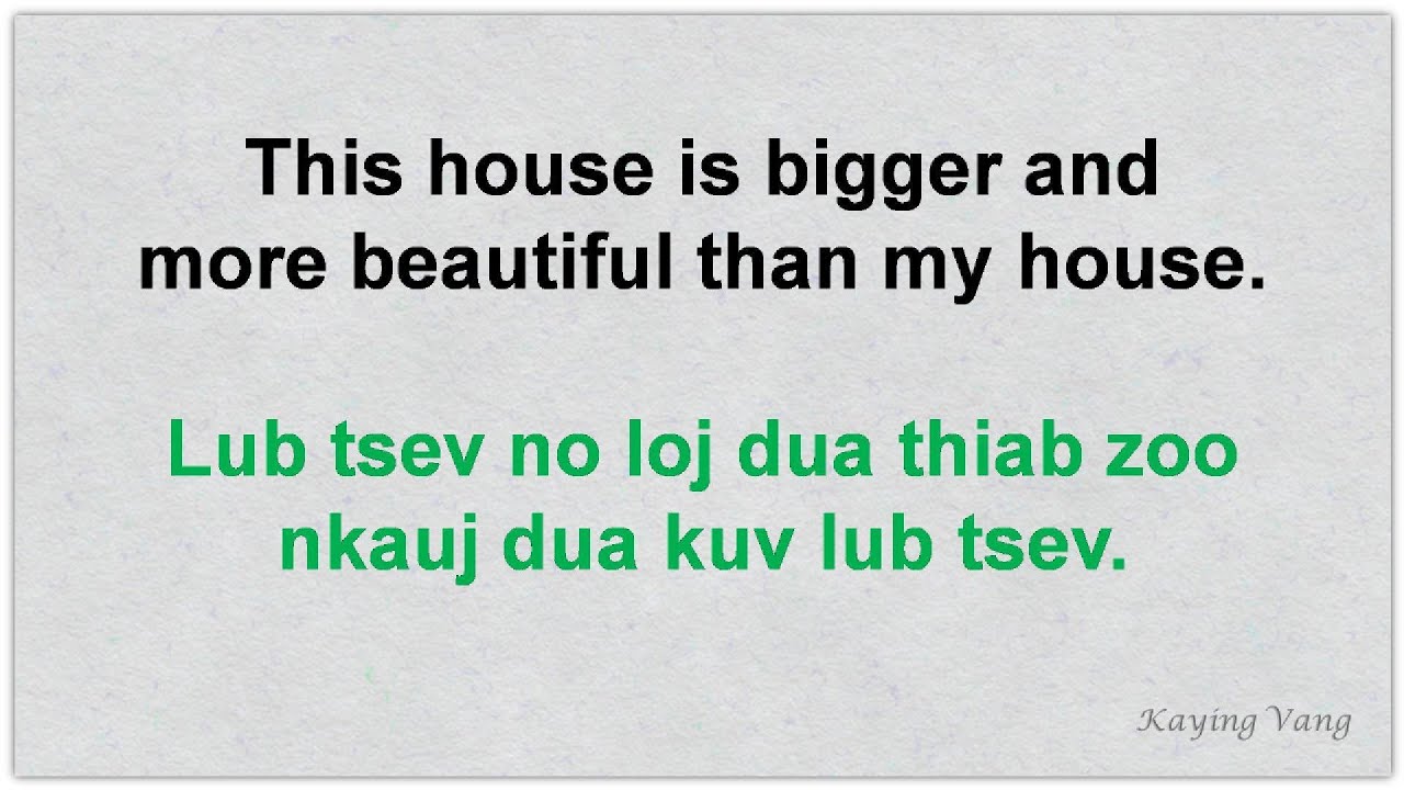 Kawm Ntawv English Lesson (#70)