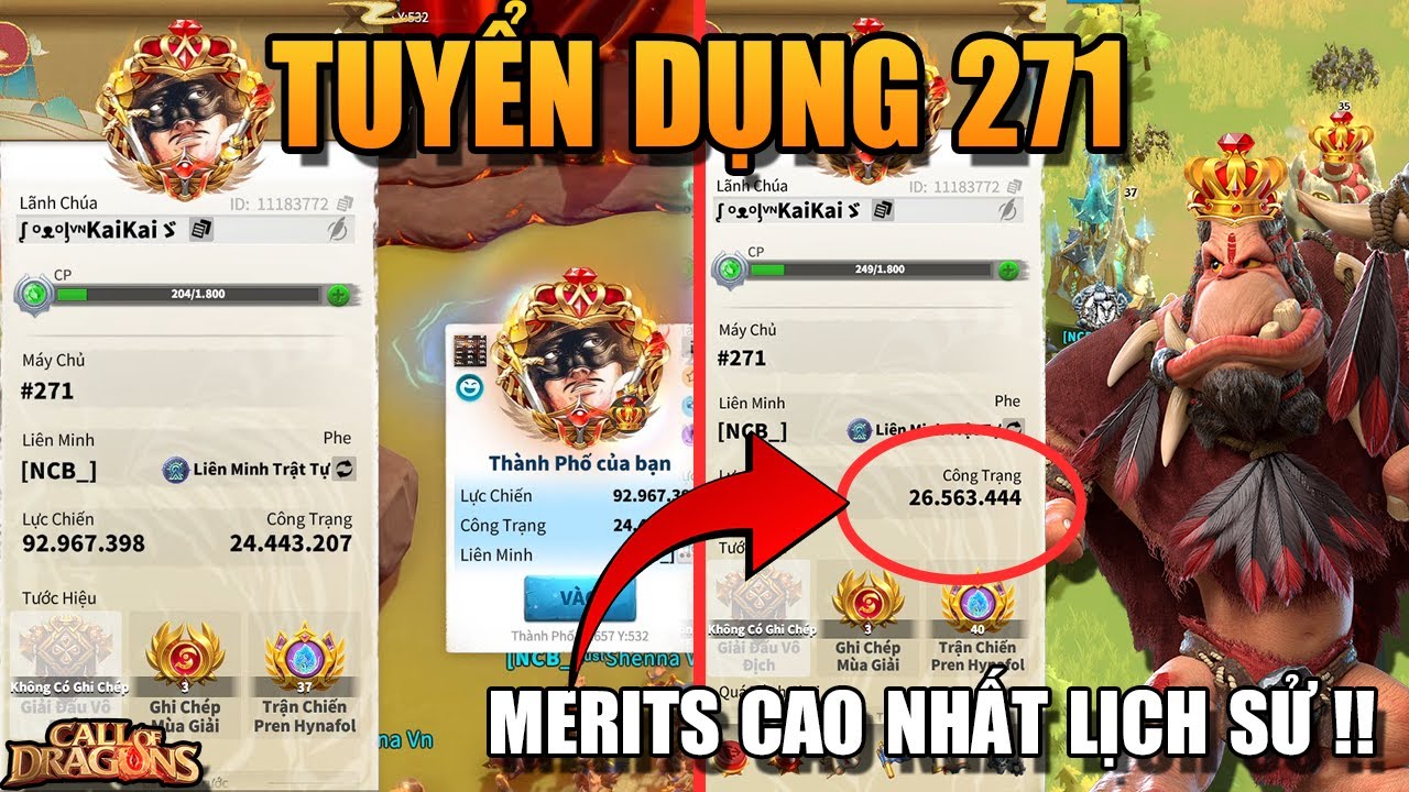 271 CHÍNH THỨC MỞ TUYỂN DỤNG !!! - MÙA KAI ĐÁNH NHIỀU CÔNG TRẠNG NHẤT !!!